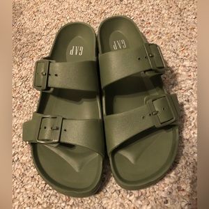 NEW army green GAP sandals. Size 9. Run a little big. Never been worn
